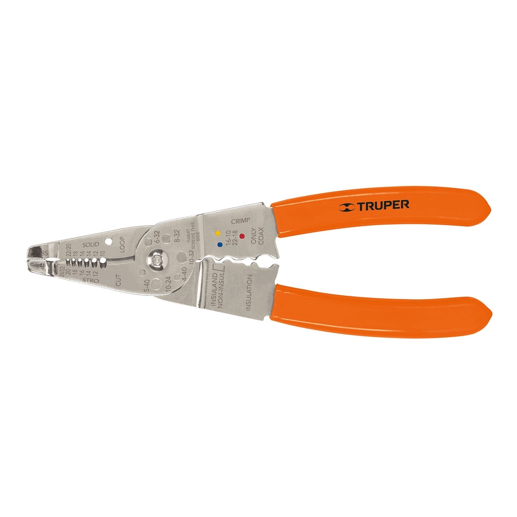 17357 / Pinza 8' pela cables 24 a 12 AWG, Truper