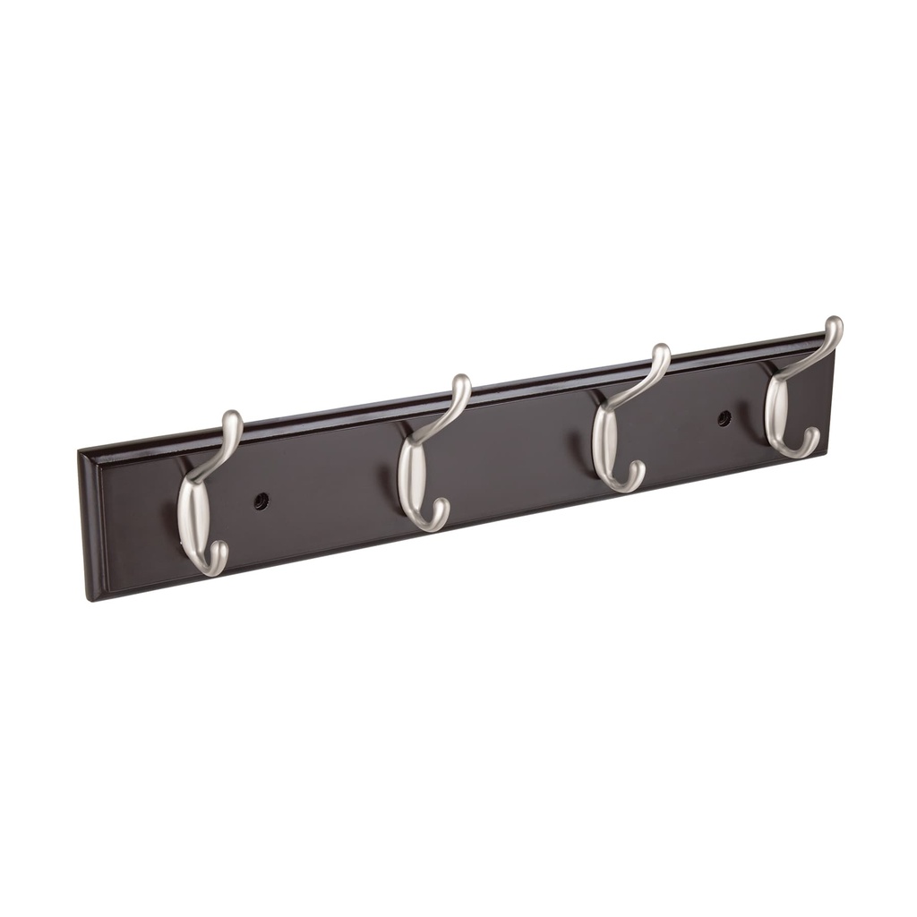 49624 / Perchero para pared con 4 ganchos satinados, Hermex