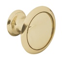 43812 / Perilla metálica estilo 'Moderno', latón brillante, Hermex