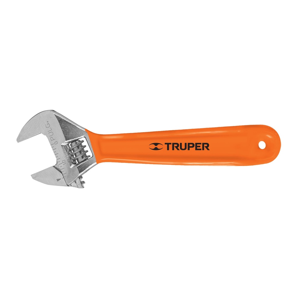 15509 / Llave ajustable (perico) 6' cromada mango de PVC, Truper