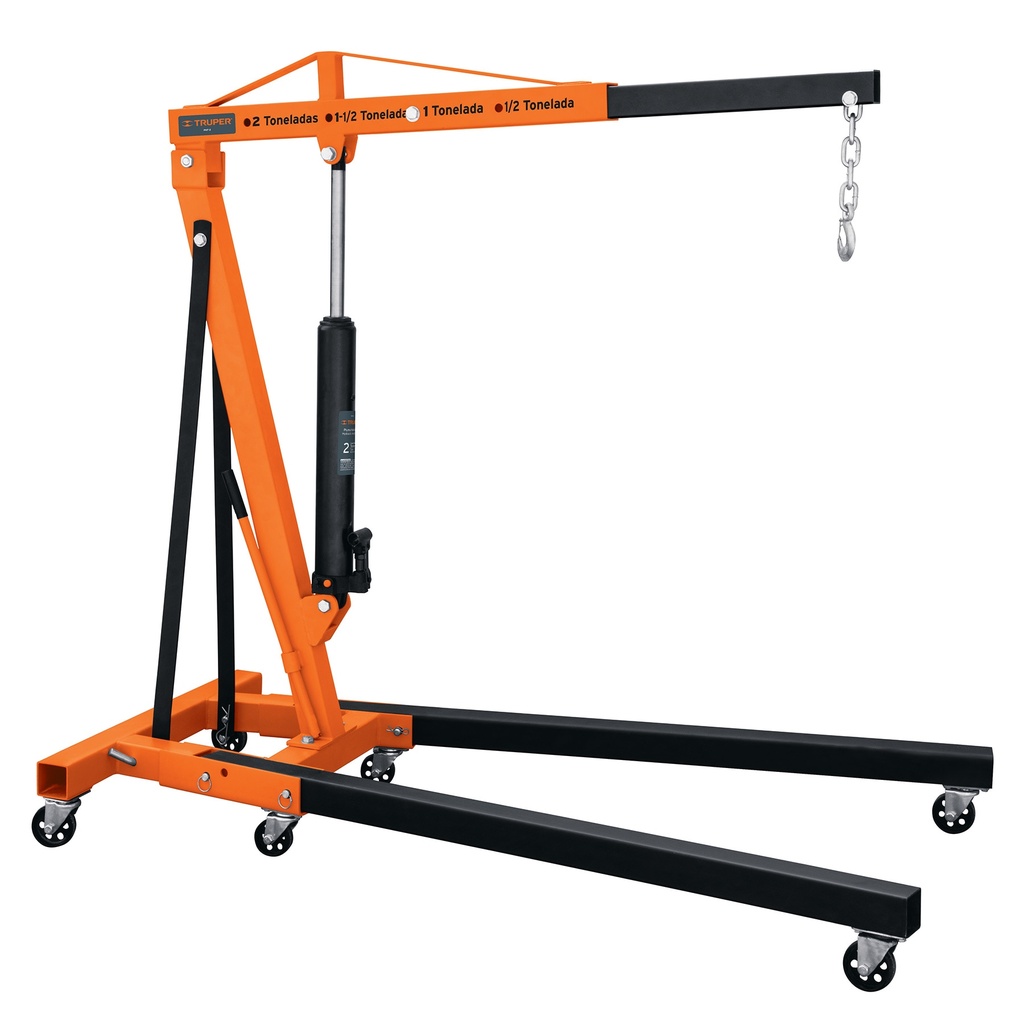 12888 / Pluma hidráulica 2 ton, plegable, Truper