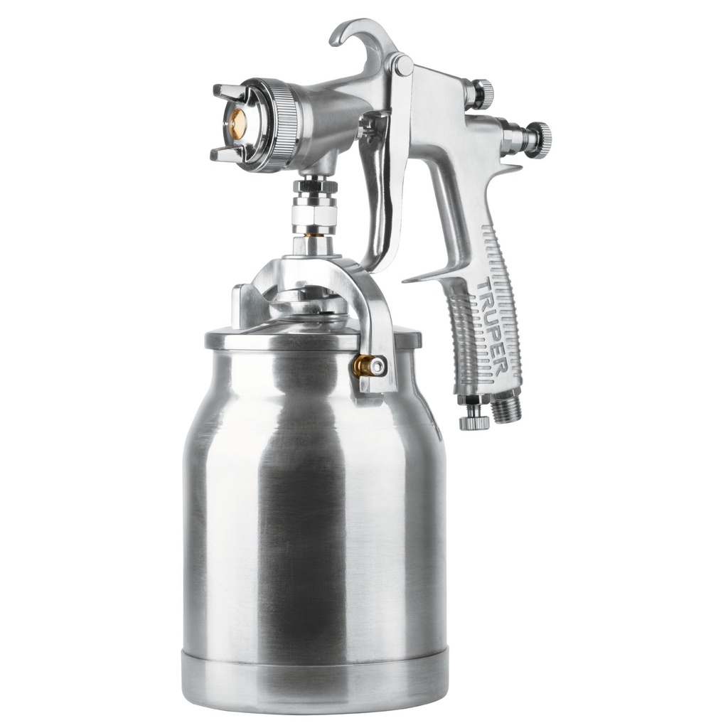 14084 / Pistola p/pintar succión HVLP vaso aluminio, 1.4 mm, Truper