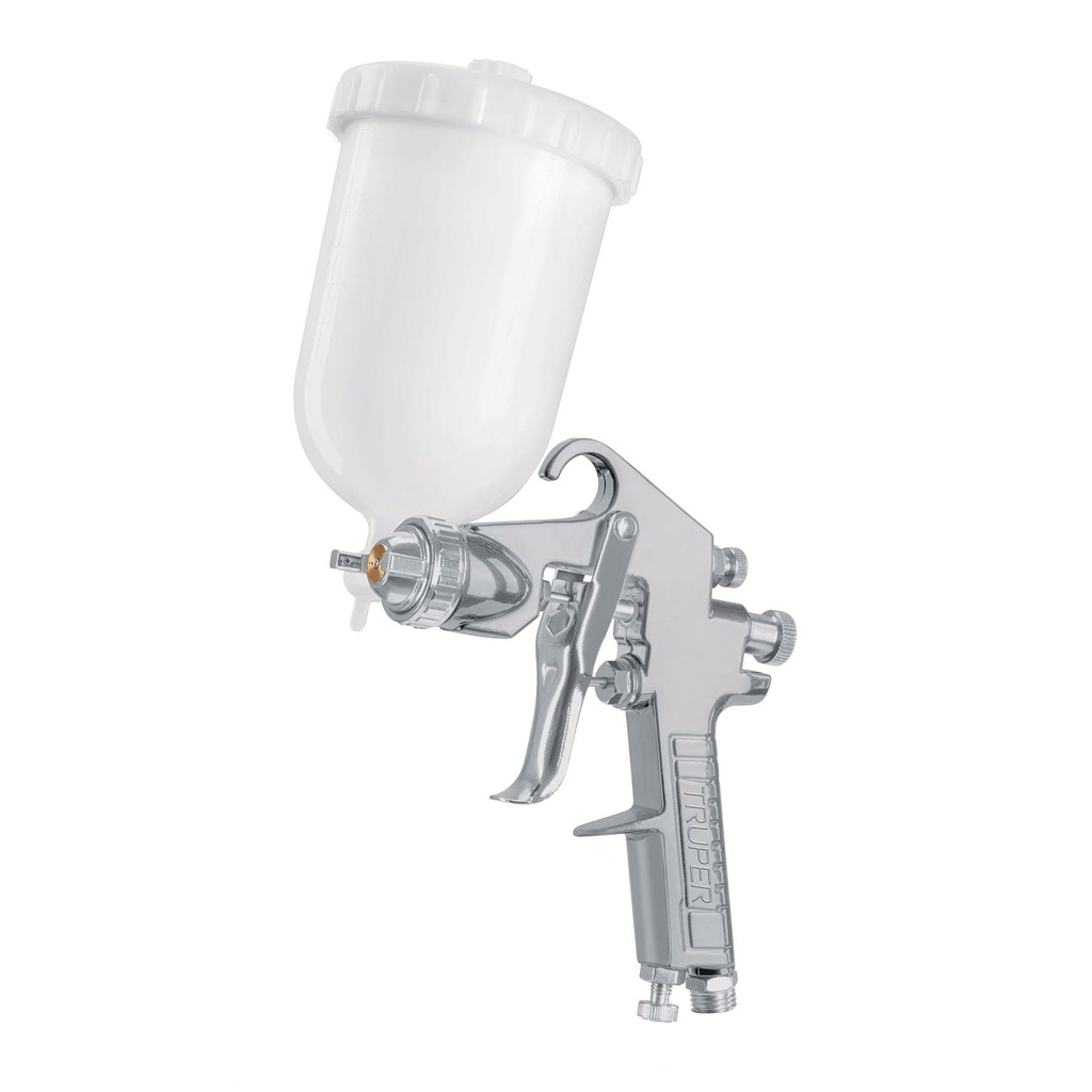 101855 / Pistola p/pintar gravedad LVMP vaso plástico, 1.4 mm, Truper