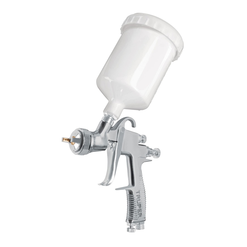 101091 / Pistola p/pintar gravedad LVLP vaso plástico, 1.7 mm, Truper