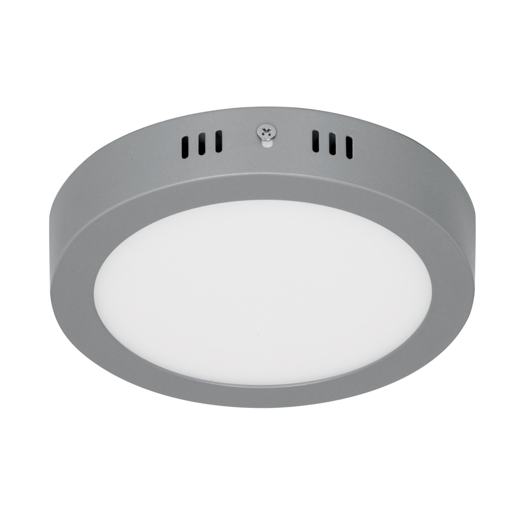47347 / Luminario LED tipo plafón 12 W, redondo, luz de día, gris, Volteck