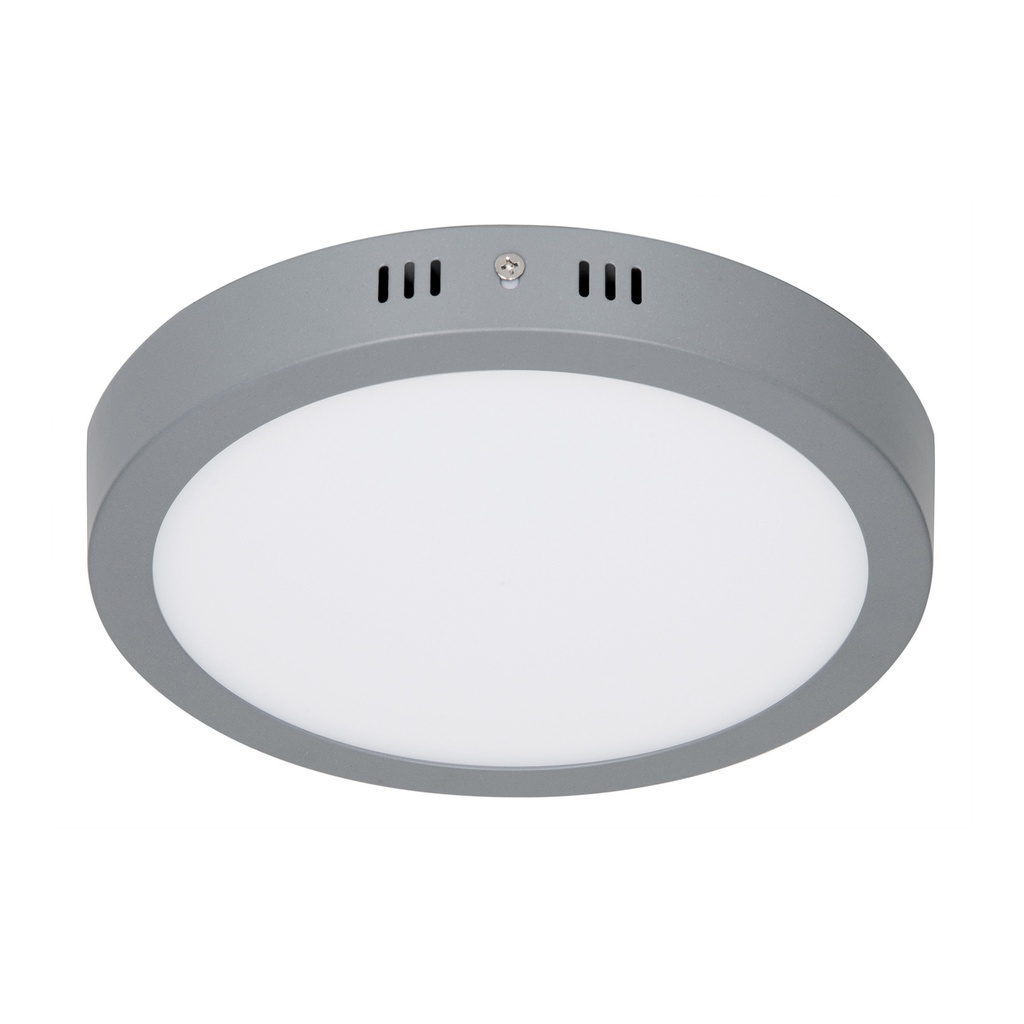 47348 / Luminario LED tipo plafón 18 W, redondo, luz de día, gris, Volteck