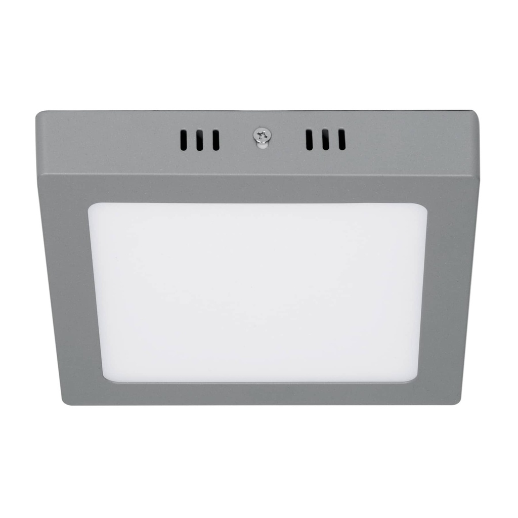 47447 / Luminario LED tipo plafón 12 W, cuadrado, luz de día, gris, Volteck