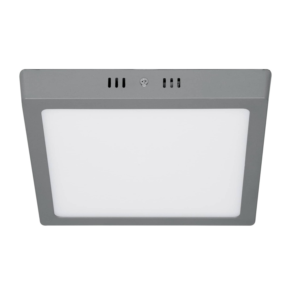 47448 / Luminario LED tipo plafón 18 W, cuadrado, luz de día, gris, Volteck