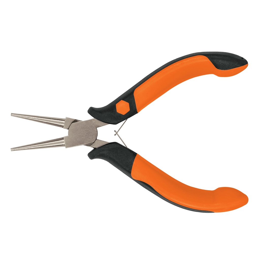 17370 / Mini pinza de punta redonda 5' mango Comfort Grip, Truper