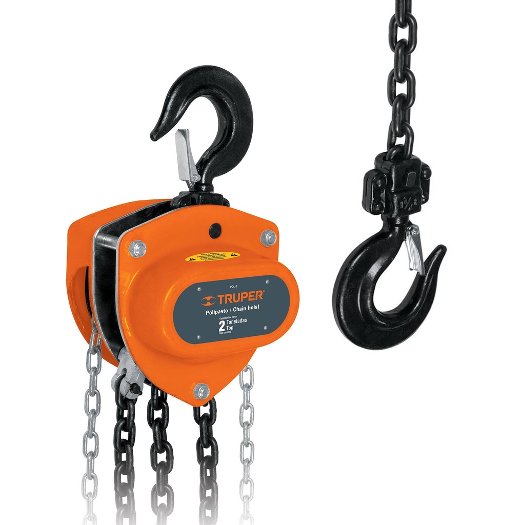 16826 / Polipasto de cadena de 2 ton, Truper