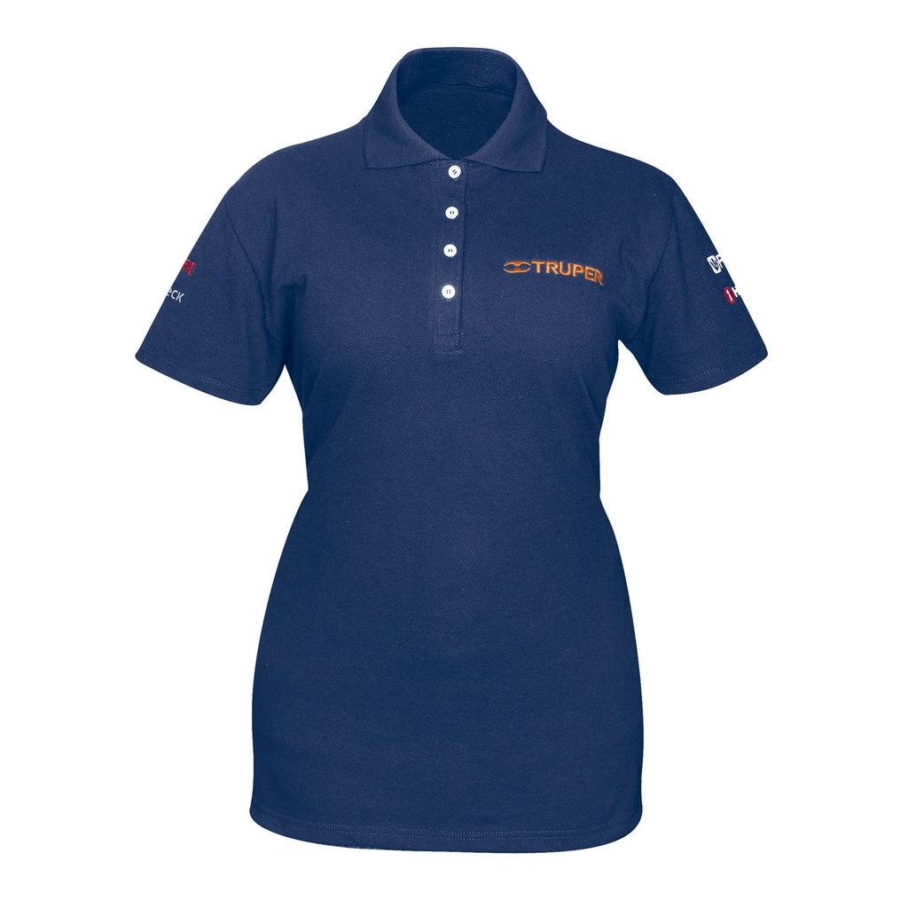 60474 / Playera polo azul, para dama, talla CH, Truper