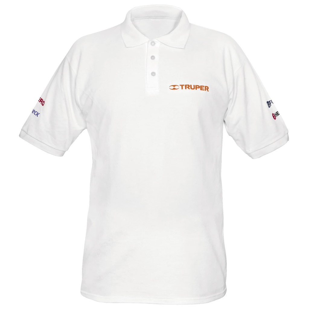 60454 / Playera polo blanca, para caballero, talla M, Truper