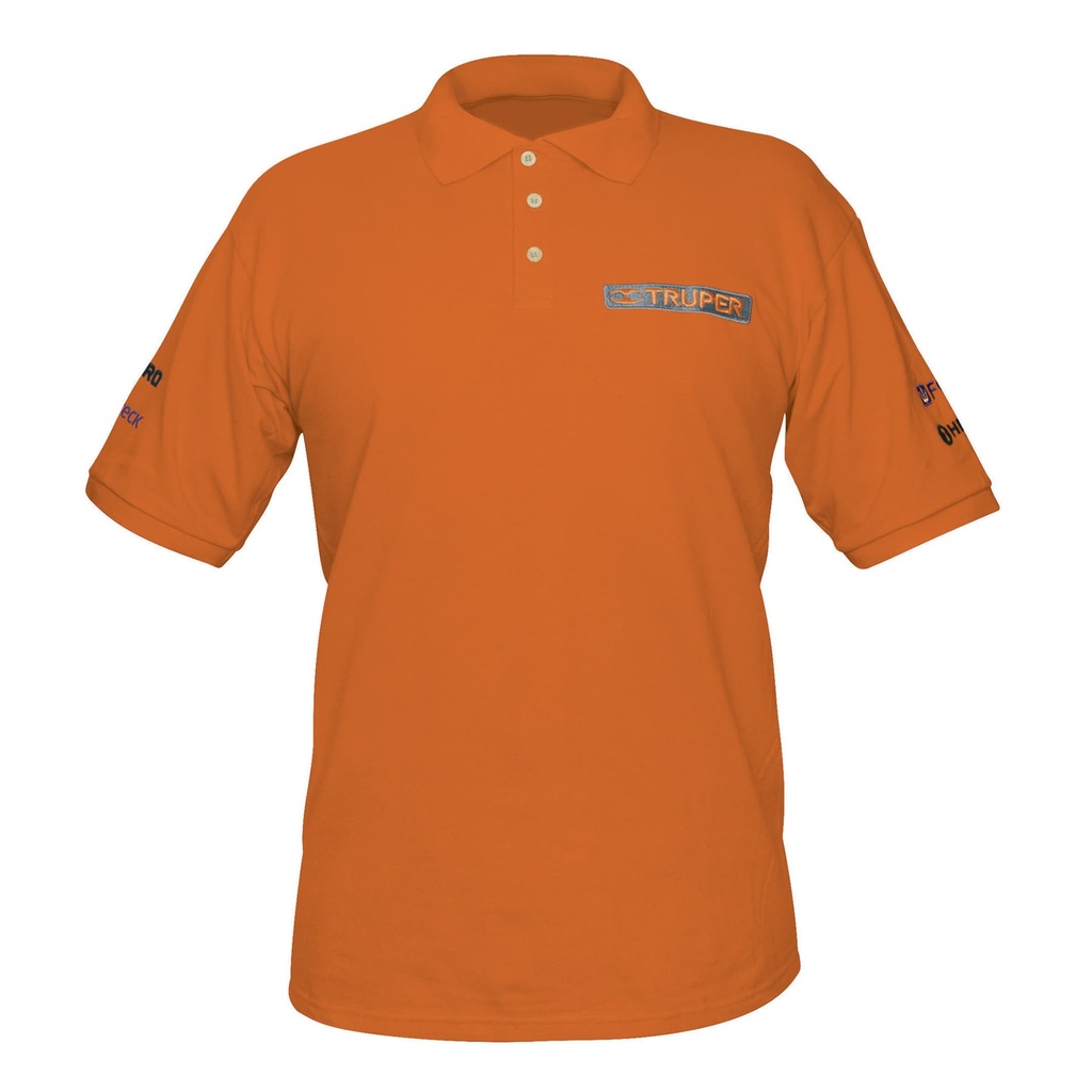 60459 / Playera polo naranja, para caballero, talla M, Truper