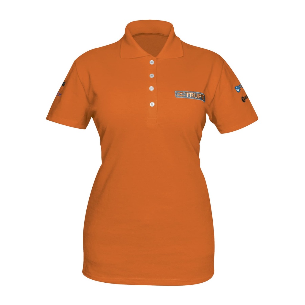 60471 / Playera polo naranja, para dama, talla CH, Truper