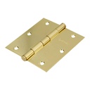 23685 / Bisagra cuadrada 3-1/2', acero latonado, cabeza plana, Basic, Hermex