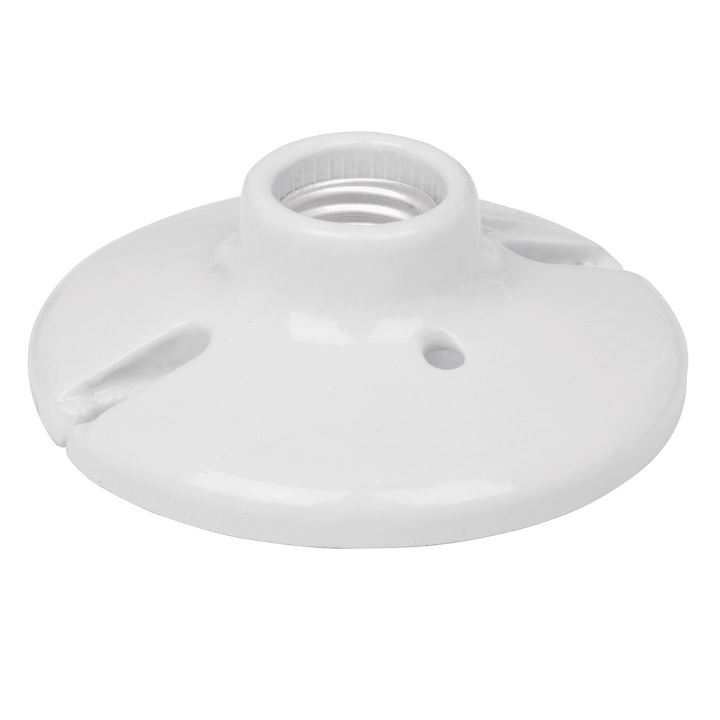 46524 / Portalámpara de porcelana, 4-1/2', redonda, Volteck