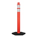 101666 / Poste delimitador de 115 cm de alto con base y reflejante, Truper