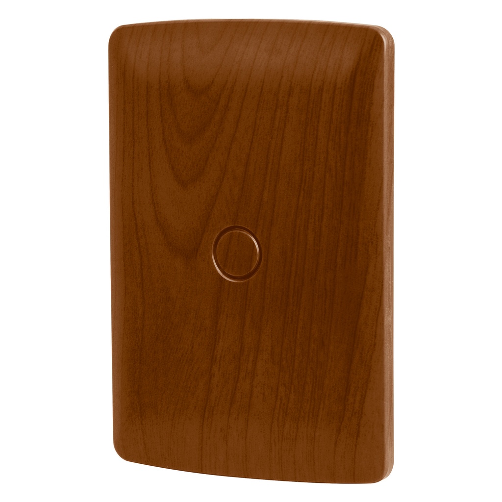 46395 / Placa ciega de ABS, línea Italiana, acabado madera, Volteck