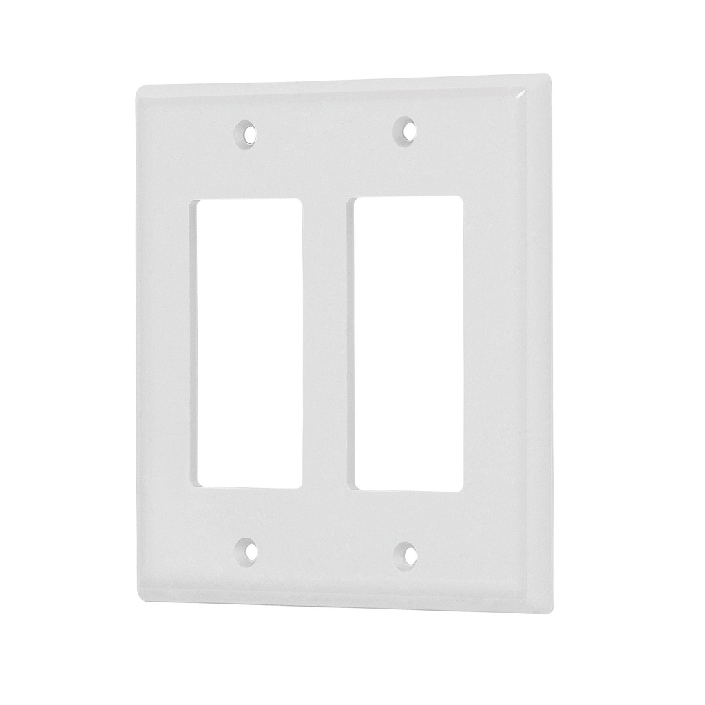 46419 / Placa 2 ventanas, de policarbonato, línea Classic, Volteck