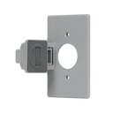 46411 / Placa contacto redondo, policarbonato,p/intemperie, Standard, Volteck