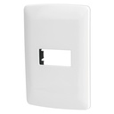 48134 / Placa 1 módulo de ABS, línea Italiana, color blanco, Volteck