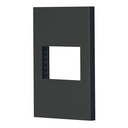 47984 / Placa 1 ventana, 1.5 módulos, línea Española, color negro, Volteck