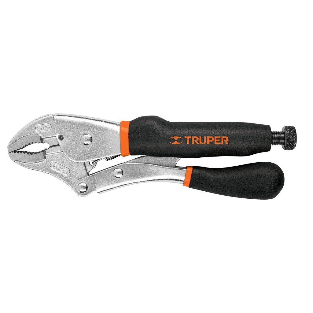 17436 / Pinza de presión 10' mordaza curva mango de vinil, Truper