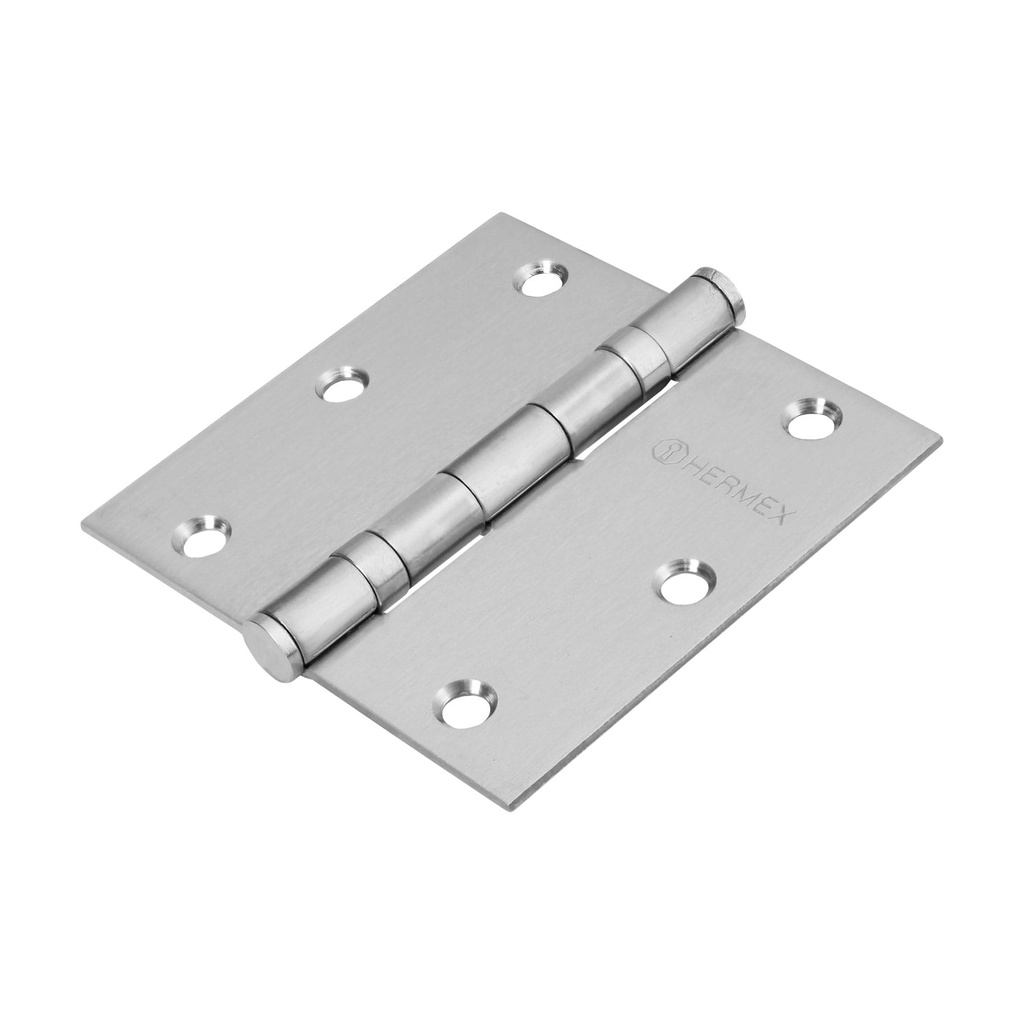 43228 / Bisagra cuadrada 3-1/2' acero inox, cabeza plana, Hermex