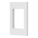 47043 / Placa 1 ventana, 3 módulos, línea Española, color blanco, Volteck