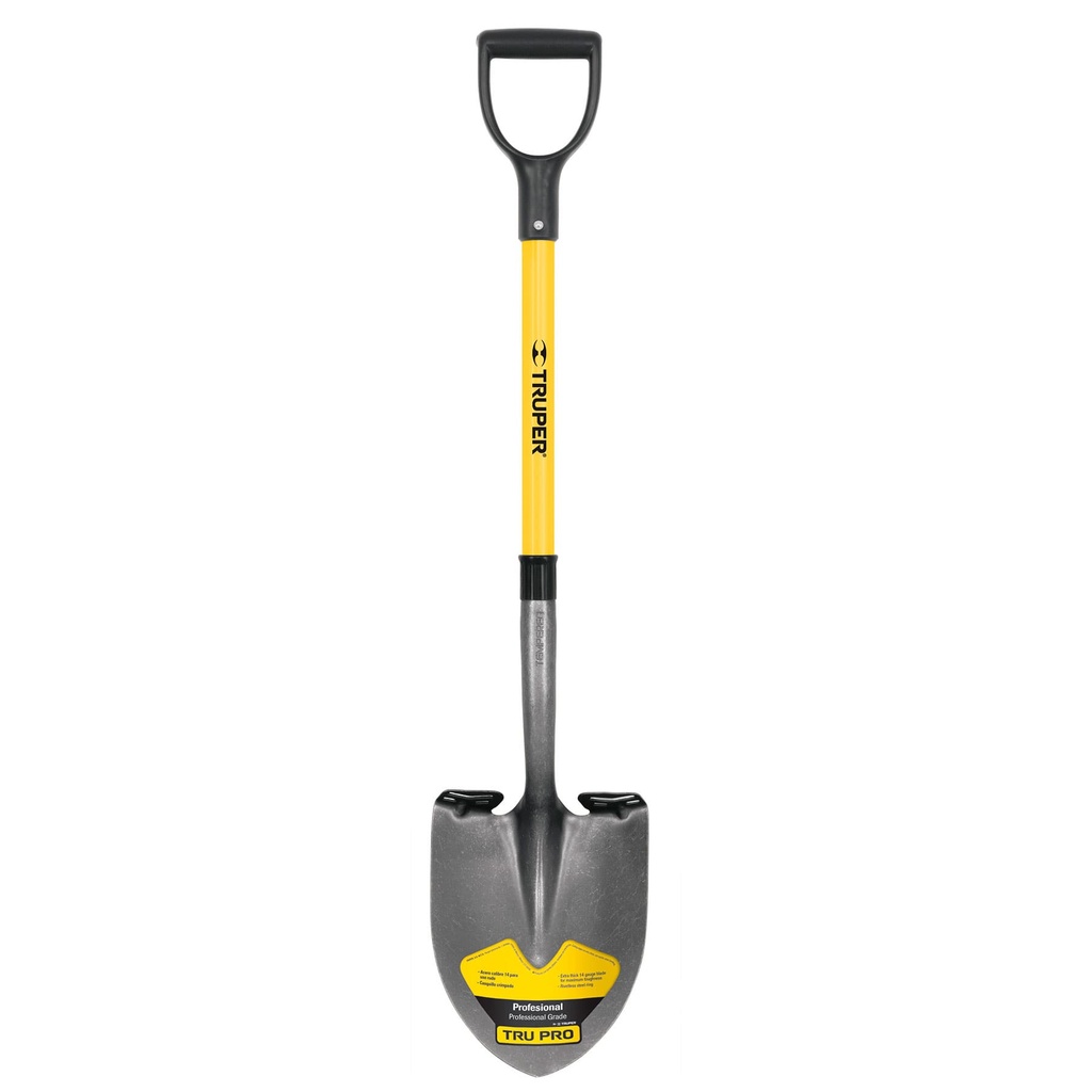 17150 / Pala redonda Tru Pro, puño 'Y', mango de fibra de vidrio, Truper