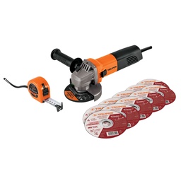 [101526] 101526 / Combo esmeriladora 4-1/2', 700W, discos y flexometro, PRO, Truper